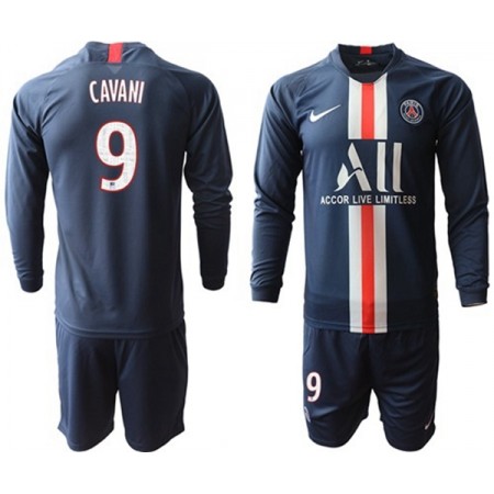 Paris Saint Germain Cavani 9 Kind Thuis Tenue 2019-20 L/S